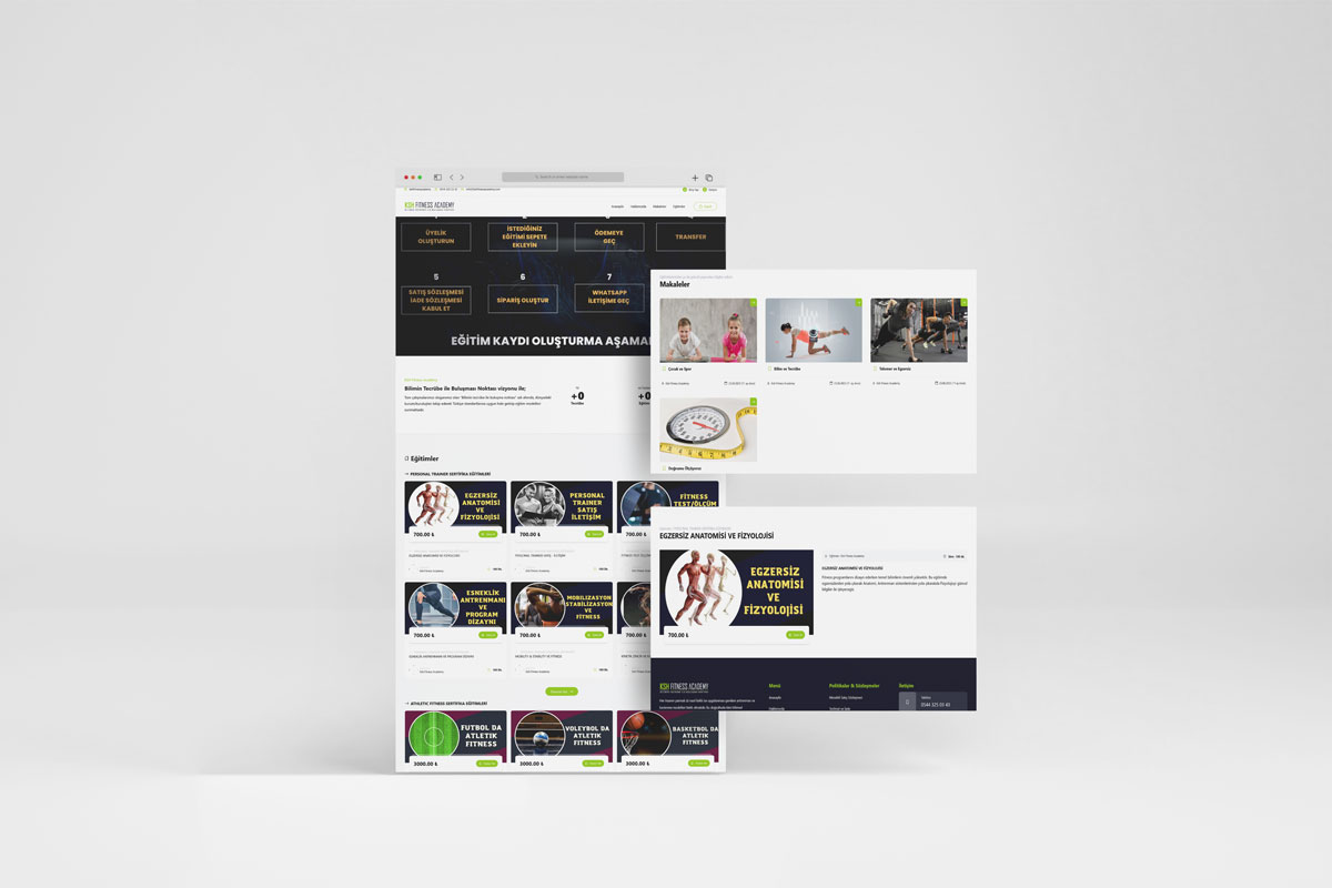 KSH Fitness Academy Web Site Tasarımı